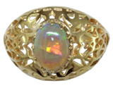14k Filigree Opal Ring