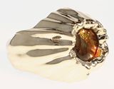 Fire Agate Volcano Ring