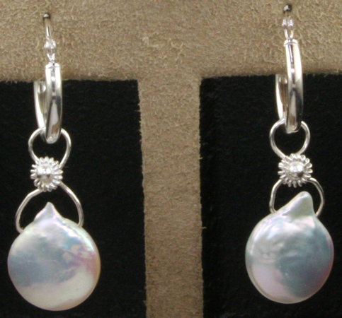 Coin Pearl Earrings