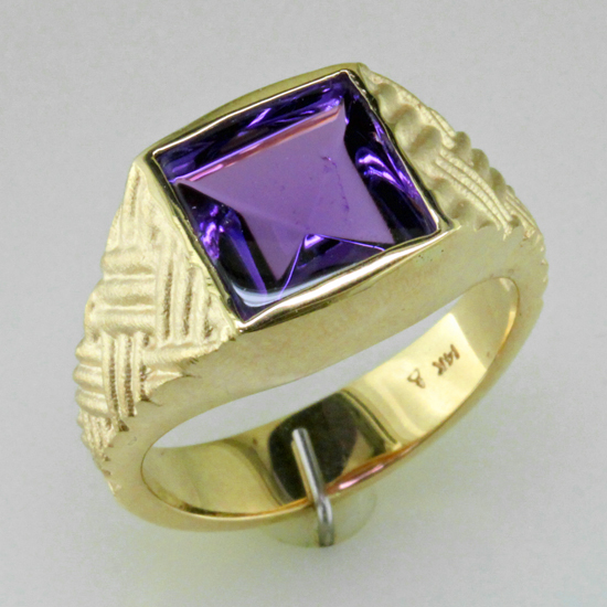 Custom Gents Amethyst Ring