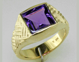 Custom Gents Amethyst Ring