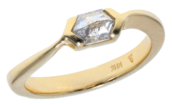 Hexagonal Diamond Ring