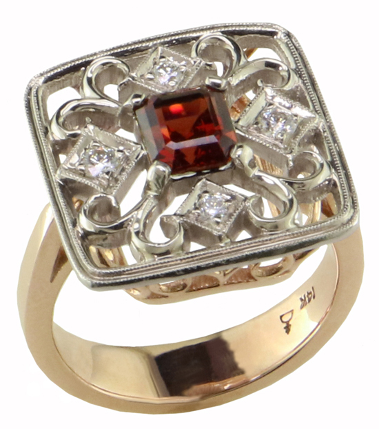 Hyacinth Sapphire + Diamond Ring