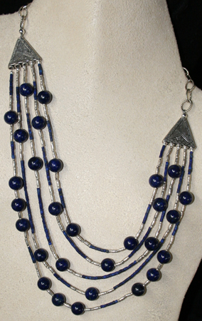 Lapis Bead Necklace