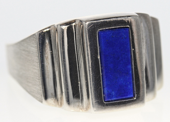 SS Lapis Lazuli Ring