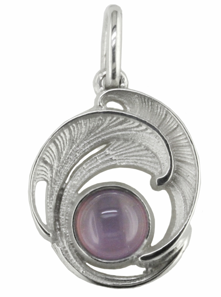 SS Lavender Chalcedony Pendant