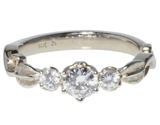 Petite Leafy Diamond Ring