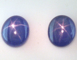 Matched Pair Blue Star Sapphires