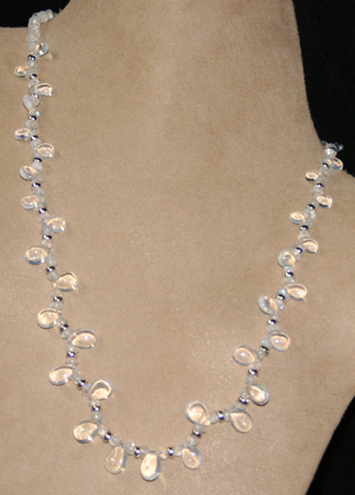 Moonstone Bead Necklace