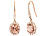 14k Morganite + Diamond Earrings