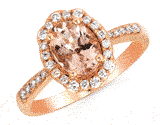 14k Morganite + Diamond Ring