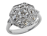 Octagonal Diamond Ring