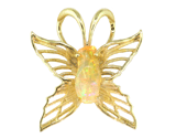 14ky Opal Butterfly Pendant