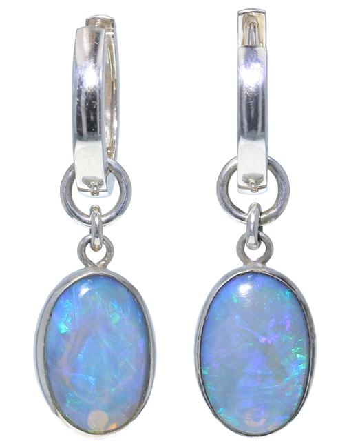 SS Opal Dangle Earrings