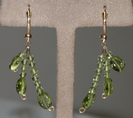 Peridot Bead Earrings