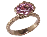 Pink Spinel Love Ring