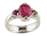 SS Pink Tourmaline Ring