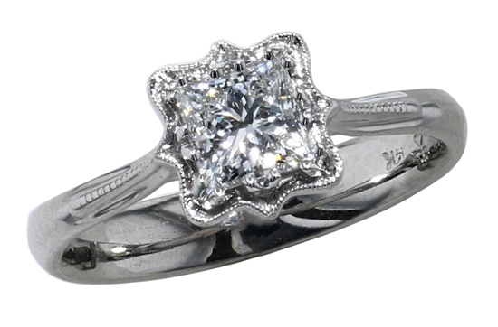 Ideal Princess Cut Diamond Ring