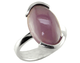 SS Purple Agate Ring