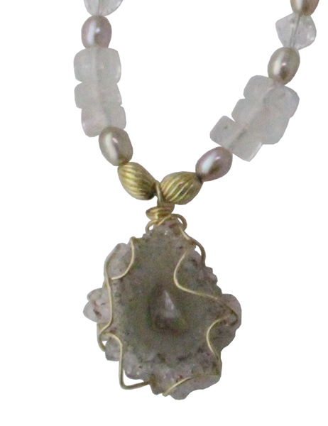 Stalactite and Quartz Necklace