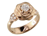 14kr Rose Diamond Ring