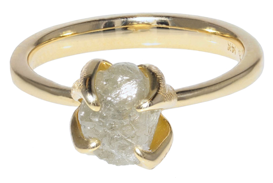14ky Rough Diamond Ring