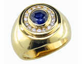 Gents Sapphire and Diamond Ring