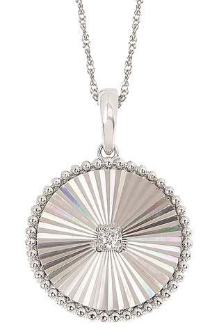 14kw Shimmering Disc Necklace