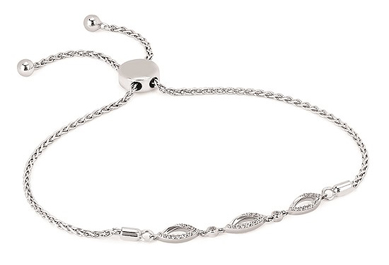 SS Adjustable Diamond Bracelet 