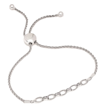 SS Adjustable Diamond Bracelet 