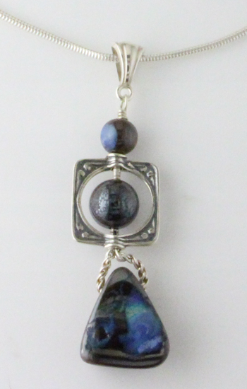 SS Boulder Opal Pendant