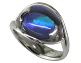 14kw Dark Grey Opal Ring