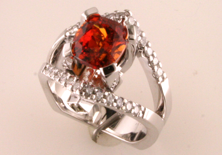 Spessartite Garnet Ring