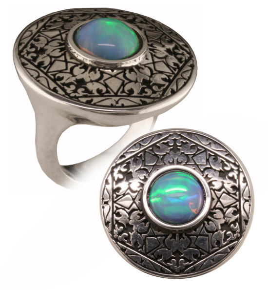 Sterling Silver Opal Ring