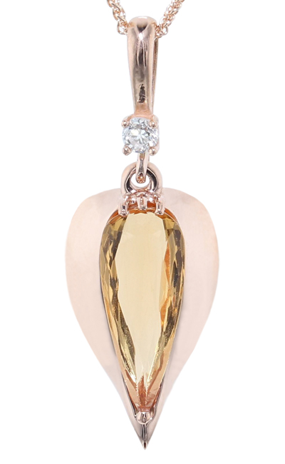 Topaz + Diamond Pendant