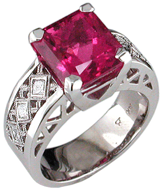 14kw Tourmaline & Diamond Ring