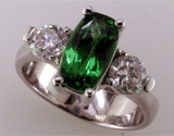 Tsavorite Garnet & Diamond Ring
