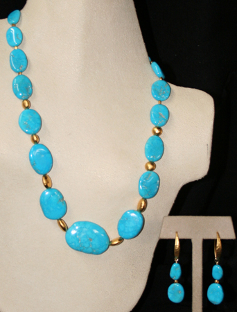 Turquoise Necklace & Earrings Set