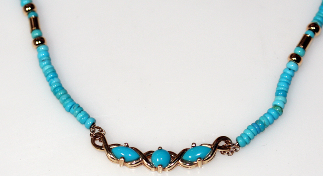 Turquoise Bead Necklace