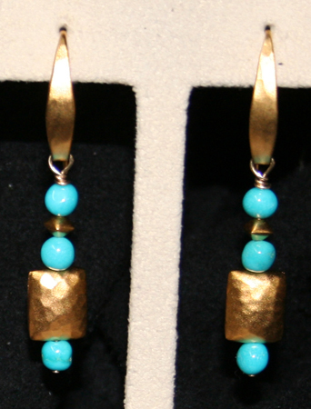 Turquoise Vermeil Earrings