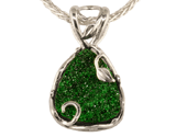 Uvarovite Garnet Drusy Pendant