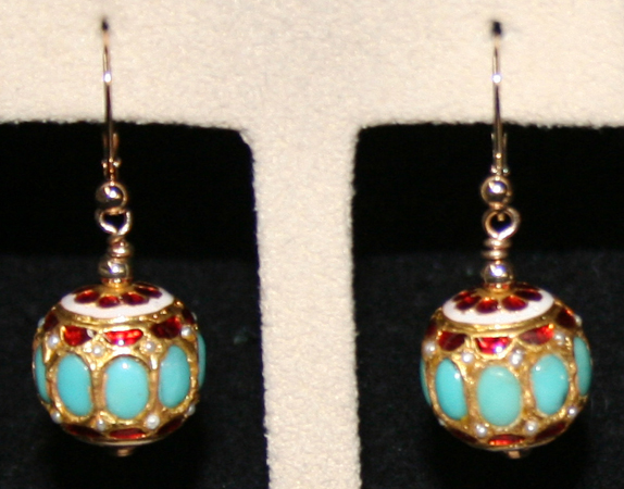 Vermeil Bead Earrings