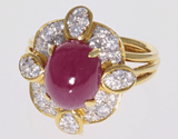 Vintage Ruby & Diamond Ring