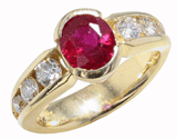 Vintage Ruby + Diamond Ring