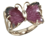 14ky Tourmaline Butterfly Ring