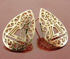 Filigree Raincross Stud Earrings