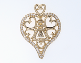 Medium Diamond Heart Raincross