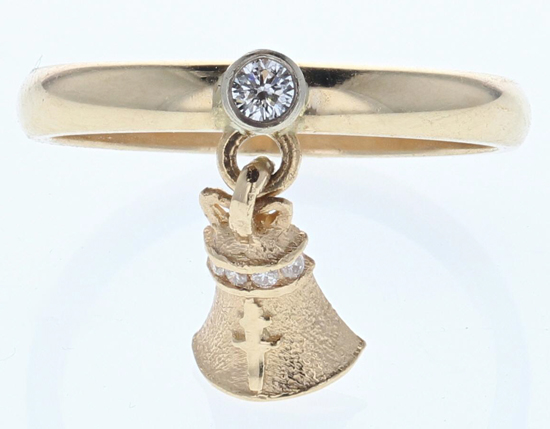 Mission Bell Diamond Raincross Ring