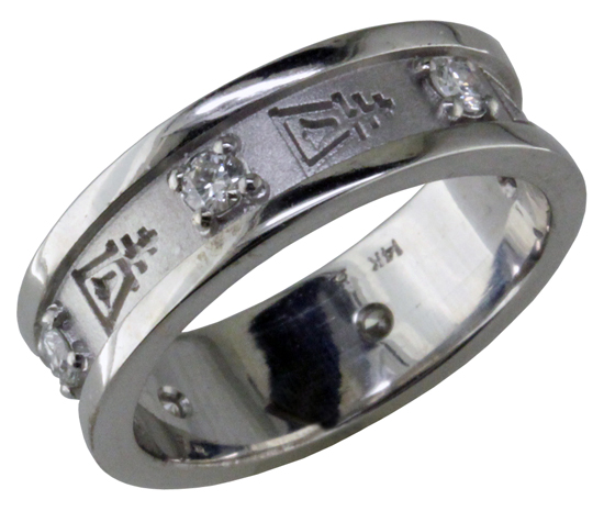 Men's Diamond Raincross Band Ring