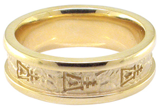 Stone Finish Raincross Band Ring